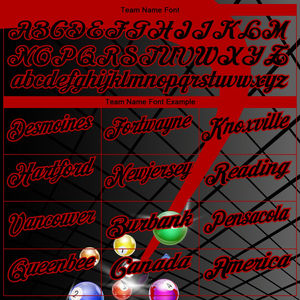 Chemise de billard personnalisée de qualité supérieure, motif 3D noir et rouge, tissu polaire à séchage rapide, vêtements de sport performants, option de logo d'équipe - Product Image 4