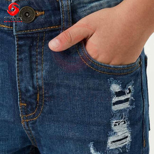 Shorts en jean déchiré pour homme, taille mi-haute, effet délavé, style streetwear, décontracté, été - Product Image 3