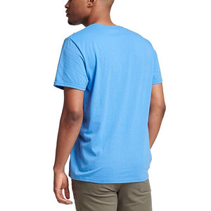 เสื้อยืดคอกลมแขนสั้นผู้ชาย ผ้าฝ้ายแท้ สีแดงเลือดหมู ราคาส่ง - Product Image 5