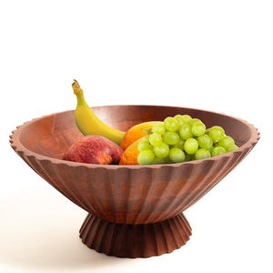 Tazón de Madera Multiusos Ecológico Estilo Americano para Desayuno, Cena, Servir Frutos Secos, Palomitas, Decoración de Mesa para Fiestas - Product Image 1