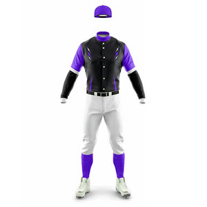 Custom Logo Mesh Material Uniform Printed Name & Numbers Team Player Uniform <b>Baseball</b> & Softball Uniform Sportswear Suits - Product Image 2