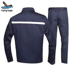 High Visibility Workwear <b>Uniform</b> Reflective Two Tone Safety Jacket Pants Set Waterproof Breathable <b>Construction</b> Workwear - Product Image 2