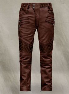 กางเกงหนังสีแดงเข้ม Outlaw Burnt Maroon - Product Image 1