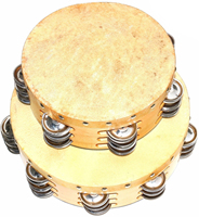 Good Quality Handheld Rose Wood Tambourine Customized Color & Logo Adults Music Class Church Worship Party Percussion Instrument