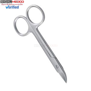 Ciseaux manuels courbés 6 Crown Beebee 4.25, instruments de chirurgie générale pour la coupe de tissus fins dans les procédures opératoires cliniques - Product Image 2