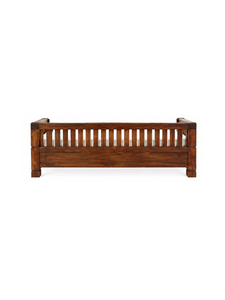 Rustic Solid Wood Convertible <b>Sofa</b> <b>Bed</b> With <b>Storage</b> Drawers Armless Cushion Back Fabric Upholstery Living Room Furniture - Product Image 4