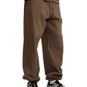 Pantalones de chándal de lana de alta calidad con logotipo personalizado al por mayor para hombre, pantalones de chándal holgados Acampanados para correr de peso pesado 2025 para hombre - Product Image 1