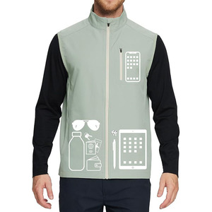 Chaleco de Golf para Hombre, Panel Híbrido, Forro Polar, Softshell, Calentador Corporal, Rendimiento Dinámico en Movimiento, Prenda Exterior Deportiva - Product Image 4