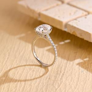 High Quality 1CT Oval Cut Moissanite Signet <b>Ring</b> 925 Sterling Silver For Engagement Wedding Anniversary Promise Gift Jewelry - Product Image 4