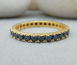 Bague de cocktail de luxe en argent véritable 10K 18K certifiée, avec diamant Moissanite noir taillé, bijoux de fiançailles pour homme – Vente directe usine - Product Image 1