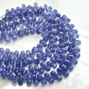 Natural Tanzanite Smooth Teardrop Shape Gemstone Beads 3-7mm Loose Tanzanite <b>Stone</b> Beads For Jewelry Making Wholesale Bulk - Product Image 4