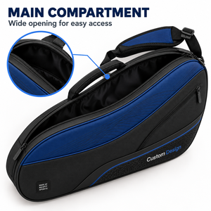 Bolsa de Transporte para Raqueta de Squash Azul Marino Personalizada con Compartimento Frontal con Cierre y Asas de Transporte Prácticas para Entrenamiento y Viajes - Product Image 5