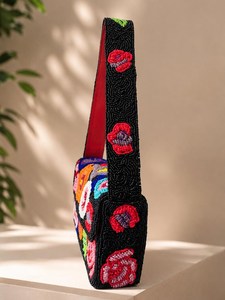 Colorful Traditional Embroidery Party <b>Christmas</b> <b>Money</b> Purse Handmade Cotton Fabric Coin <b>Wallet</b> Secure Zipper Closure Artisan - Product Image 2