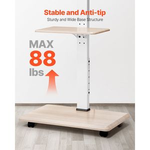 Carrello TV Mobile con Supporto per Schermi da 32-70 Pollici, Rotazione Sinistra-Destra di 25 Gradi, Altezza Regolabile, Vassoio Porta TV - Product Image 4