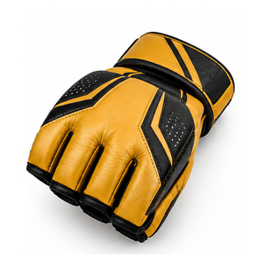 Customized Professional <b>Leather</b> MMA <b>Gloves</b> For Grappling Adjustable Half-Finger MMA <b>Gloves</b> for Men and Women - Product Image 5