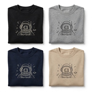Sudadera de cuello redondo para hombre, jersey con estampado gráfico de astronauta espacial verde oliva, jersey informal de manga larga de algodón y forro polar, top unisex - Product Image 6