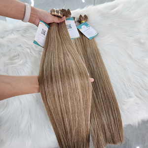 Extensions de cheveux naturels 100% vierges blondes 12A, lisses comme des baguettes, double trame, teintes et décolorées, de 16 à 30 pouces, vente en gros - Product Image 2