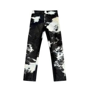 Pantalon en cuir de vachette à poils longs sur mesure haut de gamme pour homme, pantalon en fourrure de vache véritable pour vêtements de cowboy occidentaux de luxe - Product Image 5