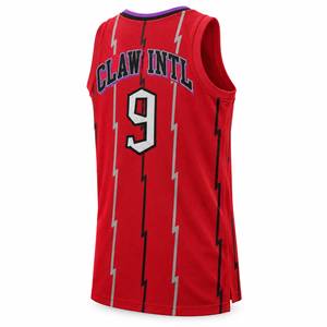 เสื้อบาสเก็ตบอล Claw Intl สีแดง พิมพ์ลายแบบรีดร้อน เสื้อกล้ามยูนิเซ็กซ์ หมายเลข 9 สำหรับวัยรุ่น แห้งเร็ว สายปรับได้ ระบายอากาศได้ดี - Product Image 3