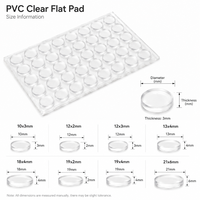 Coussinets de protection plats en PVC transparent, autocollants, anti-collision, 18x4mm