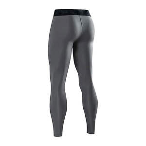 Leggings de compression pour hommes avec logo personnalisé, pour la gym, la course et l'entraînement, respirants - Product Image 2