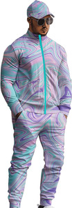 Men’s Psychedelic Marble Swirl <b>Tracksuit</b> Set – Premium Three-Piece All-Over Print Collection Featuring Full-Zip Track Jacket, - Product Image 2