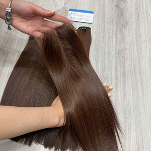 ผมต่อแบบเส้นตรงสีน้ำตาลขายดี คุณภาพสูง แบบ Double Drawn สำหรับขายส่ง - Product Image 3