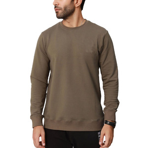 Sweat-shirt à col rond pour homme personnalisé, en molleton épais, pull décontracté en mélange de coton - Product Image 1