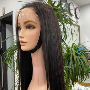 Prix de gros Perruque vietnamienne en cheveux lisses naturels, avec closure en dentelle HD 5x5 et raie au milieu - Product Image 1