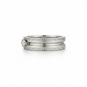 Elegant Platinum Diamond Band <b>Ring</b> for Women Delicate Prong Setting IGI Certified Luxury Party Jewelry and Anniversary Gift - Product Image 2