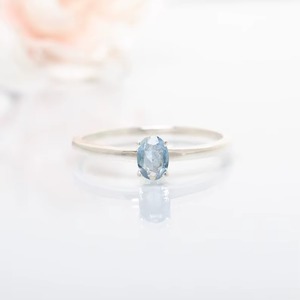 Anillo de Plata de Ley 925 con Topacio Azul Natural de Corte Ovalado y Engaste de Garras, Joyería de Moda para Mujer, Precio al por Mayor - Product Image 3