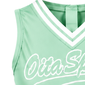 Mint Green Cheer Shirt Sleeveless Sports Team Uniform Top Performance Training Wear Cheer Squad Athletic Apparel - Product Image 5