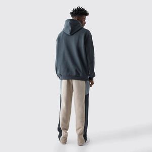 Men's 100% Cotton Tracksuit Newest Design Flared <b>Trouser</b> Oversized Pullover Hoodie with Custom Logo Printed Pattern 2-Piece Set - Product Image 3