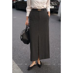 CV80571 Natural Waist Straight Skirt Women Embroidered <b>Linen</b> Cotton Midi Skirt Breathable Casual Elegant Summer OEM - Product Image 6