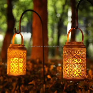 Distressed Color Metal Handmade Lantern <b>Candle</b> <b>Holder</b> Stand for Christmas Easter Home Event Decorations Pillar Shape <b>Garden</b> - Product Image 5