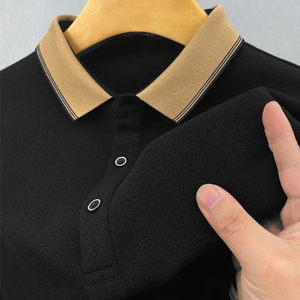 Breathable Men's Polo Shirt High Quality Casual Wear Plus Size Short Sleeve Premium Cotton <b>Classic</b> Fit Business Polo Shirt Top - Product Image 3