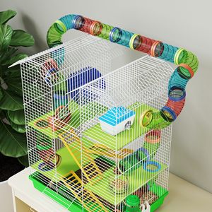 Gabbia per Animali Domestici in Acciaio Inox e Vetro per Criceti Piccoli, Medi e Grandi - Uso Interno e Personalizzabile di Lusso - Product Image 5