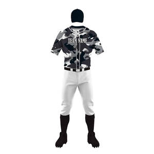 Uniforme de baseball personnalisé pour hommes, rouge et blanc, manches courtes, évacuation de l'humidité, coupe régulière, avec impression du nom et du numéro - Product Image 4