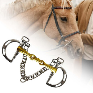 ZUMA ENTERPRISES - Bocado para Caballo Pelham de Acero Inoxidable con Boquilla Dorada y Cadena, Modelo MS-TA-WMCB-002, para Equipo de Equitación - Product Image 6