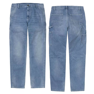 Jeans Carpenter à Jambes Larges Personnalisés pour Hommes, Coupe Ample, Denim Délavé, Multi-Poches, Pantalon de Travail, Vente en Gros, Pantalon Cargo en Denim pour Hommes - Product Image 6