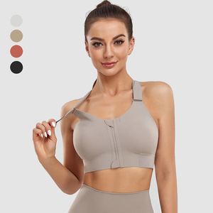 Sujetadores Deportivos Ajustables Personalizados para Mujer, Ropa Interior de Yoga, Cierre Frontal, Sujetador Deportivo con Push-Up para Correr - Product Image 1