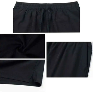 Shorts unisexe personnalisés 100 % coton French Terry, style décontracté, avec strass et effet délavé, devant plat, coupe droite, patch imprimé - Product Image 6
