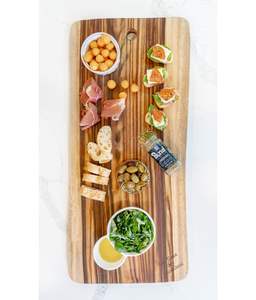 Natural Wood Chopping <b>Block</b> Rectangle <b>Shape</b> 1.3 cm Thick Easy to Clean for Cheese and Appetizers - Product Image 2