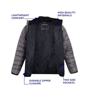 Chaqueta Bomber Unisex Gris, Cortavientos, Transpirable, de Secado Rápido, Informal para Invierno, con Bolsillos Laterales - Product Image 4