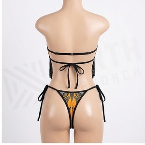 Ensemble de bikini sans bretelles à imprimé Paisley North Approach avec haut court à franges et bas string pour femme - Product Image 2