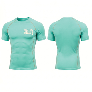 Camisetas Deportivas de Compresión de Manga Corta para Correr, Precio al por Mayor, Ropa de Gimnasio y Fitness, Camiseta de Compresión de Manga Corta - Product Image 1