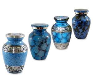 Urne funéraire en aluminium de qualité supérieure, design tendance 2025, pour cendres humaines, urnes commémoratives, couleur argent et violet - Product Image 2