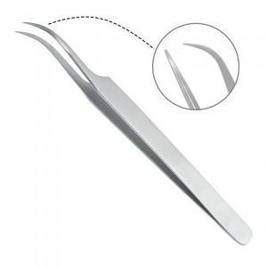Pinzas de Acero Inoxidable con Punta Redonda Antiestática de 10 mm para Extensiones de Pestañas, Estilo Ruso - Product Image 5