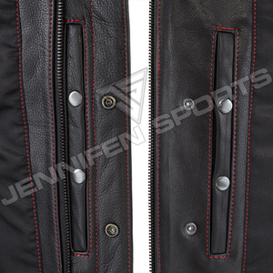 เสื้อกั๊กคุณภาพสูงไซส์ใหญ่พิเศษ รุ่น Super Rider Diamond Cut สำหรับผู้ชาย เสื้อแจ็คเก็ตหนังกันน้ำแบบกลับด้านได้สำหรับฤดูหนาว ขายส่งแบบใหม่ - Product Image 6
