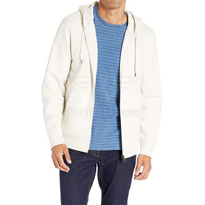 Sweat à capuche moderne pour homme, fermeture éclair intégrale, coupe confortable pour le streetwear et les activités de plein air, en coton mélangé. - Product Image 3